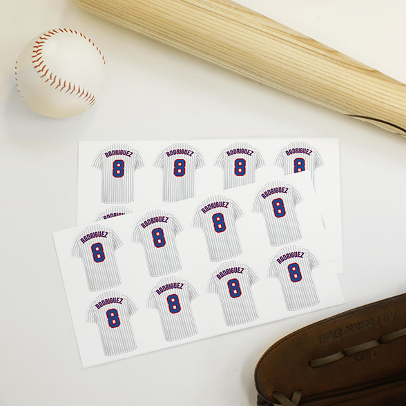 Baseball Jersey Labels